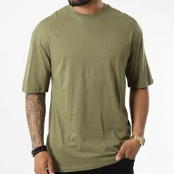 Meilleure vente 🤩 Tee 👕 Shirt Brink Vert Kaki de Jack And Jones 👍 -Jack And Jones Soldes jack and jones 324756 12185628 MARTINI OLIVE BOX 20220630T160147 03
