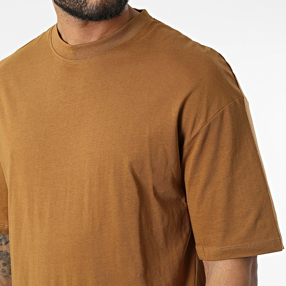 De gros ✨ Tee 👕 Shirt Brink Camel de Jack And Jones 😀 2 De gros ✨ Tee 👕 Shirt Brink Camel de Jack And Jones 😀 – Image 2