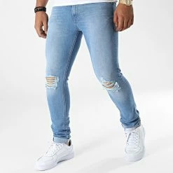 Meilleure vente 🥰 Jean Skinny Liam Original Bleu Denim de Jack And Jones 🤩