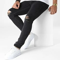 Nouveau 🤩 Jean Skinny Liam Original Noir de Jack And Jones 🔥 -Jack And Jones Soldes jack and jones 326129 12213166 BLACK DENIM 20220706T155623 03