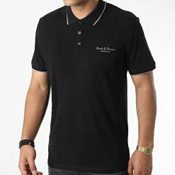 Meilleure affaire 👏 Polo A Manches Courtes Berg Noir de Jack And Jones 🎉