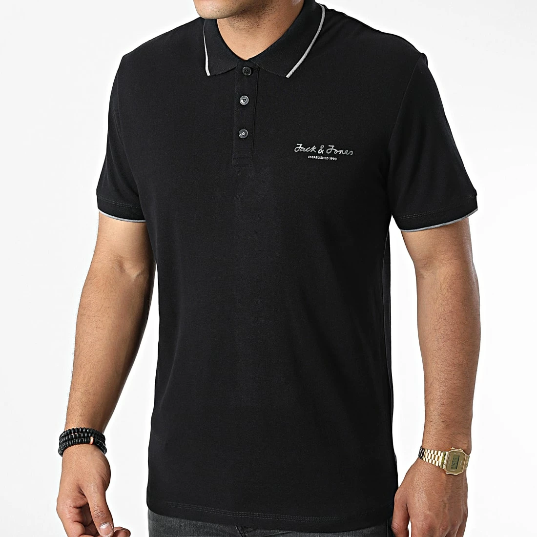 Meilleure affaire 👏 Polo A Manches Courtes Berg Noir de Jack And Jones 🎉 1 Meilleure affaire 👏 Polo A Manches Courtes Berg Noir de Jack And Jones 🎉