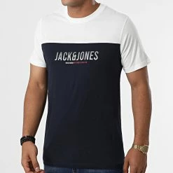 Les meilleures critiques de ❤️ Tee 👚 Shirt Dan Blocking Bleu Marine Blanc de Jack And Jones 🛒