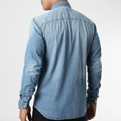 Budget 🔥 Chemise Jean A Manches Longues Sheridan Bleu Denim de Jack And Jones 🌟 -Jack And Jones Soldes jack and jones 326173 12138115 MEDIUM BLUE DENIM 20220707T160222 04