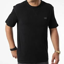 Meilleur prix 🧨 Tee 👚 Shirt Classic Waffle Badge Noir de Jack And Jones 🤩 -Jack And Jones Soldes jack and jones 326188 12214066 BLACK 20220706T160200 03
