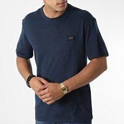 Budget 👏 Tee 👕 Shirt Classic Waffle Badge Bleu Marine de Jack And Jones ✔️ -Jack And Jones Soldes jack and jones 326189 12214066 NAVY BLAZER 20220706T155030 03