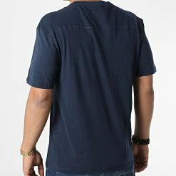 Budget 👏 Tee 👕 Shirt Classic Waffle Badge Bleu Marine de Jack And Jones ✔️ -Jack And Jones Soldes jack and jones 326189 12214066 NAVY BLAZER 20220706T155032 04