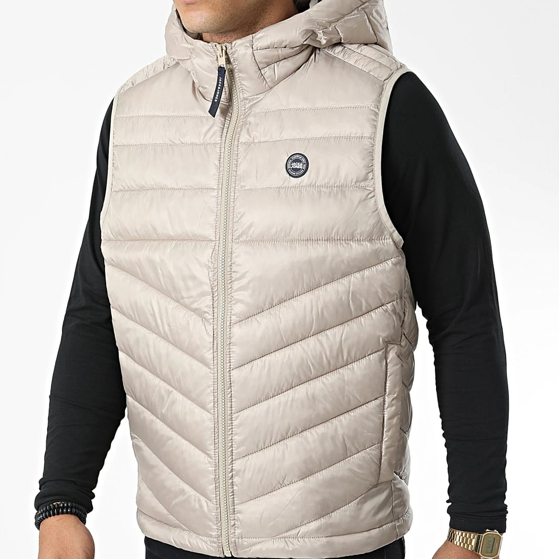 Sortie 💯 Doudoune Capuche Sans Manches Hero Beige de Jack And Jones 🥰 1 Sortie 💯 Doudoune Capuche Sans Manches Hero Beige de Jack And Jones 🥰