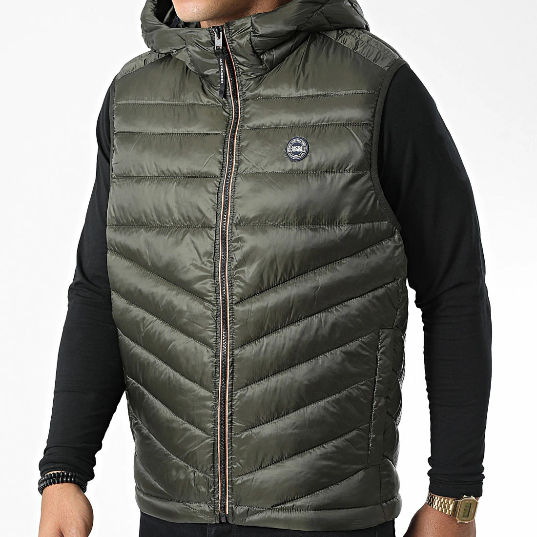 Offres ❤️ Doudoune Capuche Sans Manches Hero Vert Kaki de Jack And Jones 💯 1 Offres ❤️ Doudoune Capuche Sans Manches Hero Vert Kaki de Jack And Jones 💯