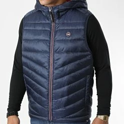 Sortie 😀 Doudoune Capuche Sans Manches Hero Bleu Marine de Jack And Jones 😀