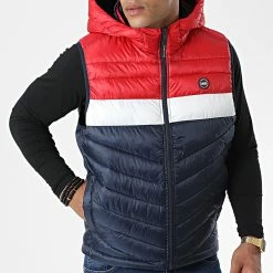 Acheter 🧨 Doudoune Capuche Sans Manches Hero Bleu Marine Rouge de Jack And Jones 😀 -Jack And Jones Soldes jack and jones 326223 12211789 NAVY BLAZER TRUE RED 20220706T155351 03
