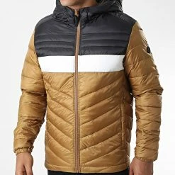 Tout neuf 🧨 Doudoune Capuche Hero Camel Noir de Jack And Jones 🧨