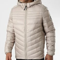 Promo 🧨 Doudoune Capuche Hero Beige de Jack And Jones 🌟