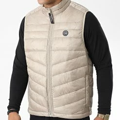 Top 10 👏 Doudoune Sans Manches Hero Bodywarmer 12211790 Beige de Jack And Jones 🎉