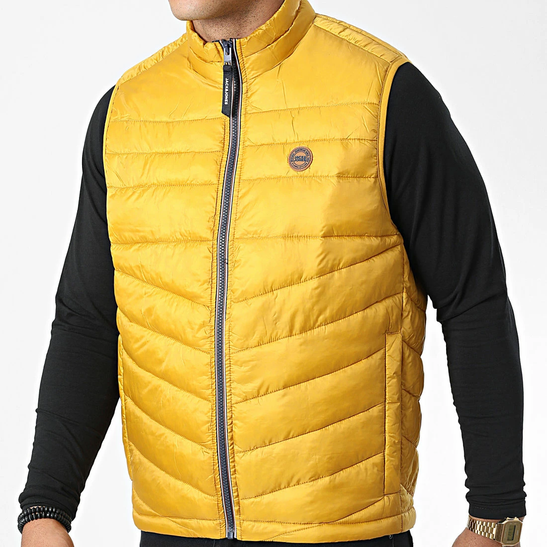 Budget ❤️ Doudoune Sans Manches Hero Bodywarmer 12211790 Jaune Moutarde de Jack And Jones 💯 3 Budget ❤️ Doudoune Sans Manches Hero Bodywarmer 12211790 Jaune Moutarde de Jack And Jones 💯 – Image 3