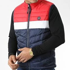 Nouveau ✔️ Doudoune Sans Manches Tricolore Hero Bodywarmer 12211790 Bleu Marine Rouge de Jack And Jones 🌟 -Jack And Jones Soldes jack and jones 326353 12211790 NAVU BLAZER TRUE RED B 20220706T161603 03