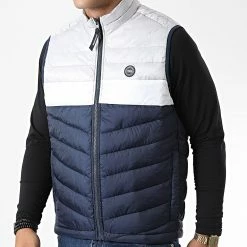 Le moins cher 👏 Doudoune Sans Manches Hero Bodywarmer 12211790 Bleu Marine Gris de Jack And Jones 🎉