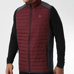 Top 10 🛒 Doudoune Sans Manches Multi Bodywarmer Collar 12200684 Bordeaux de Jack And Jones 🥰