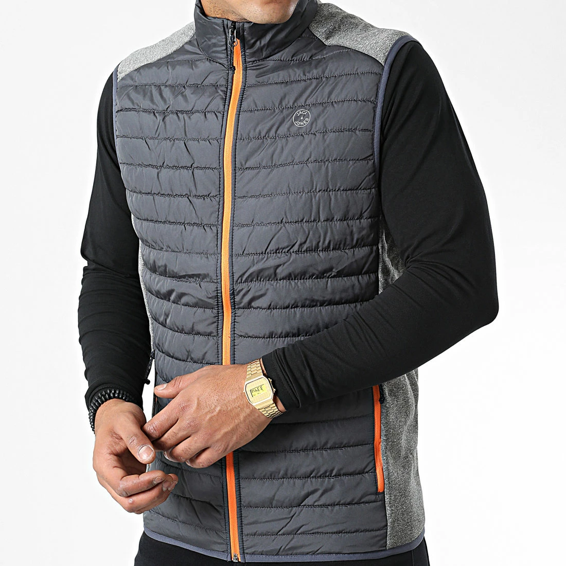 Grosses soldes ⌛ Veste Zippée Multi Bodywarmer Collar 12200684 Gris Anthracite de Jack And Jones ❤️ 3 Grosses soldes ⌛ Veste Zippée Multi Bodywarmer Collar 12200684 Gris Anthracite de Jack And Jones ❤️ – Image 3