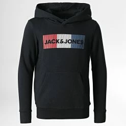 Top 10 🎁 Sweat Capuche Enfant Corp Logo Noir de Jack And Jones 🥰