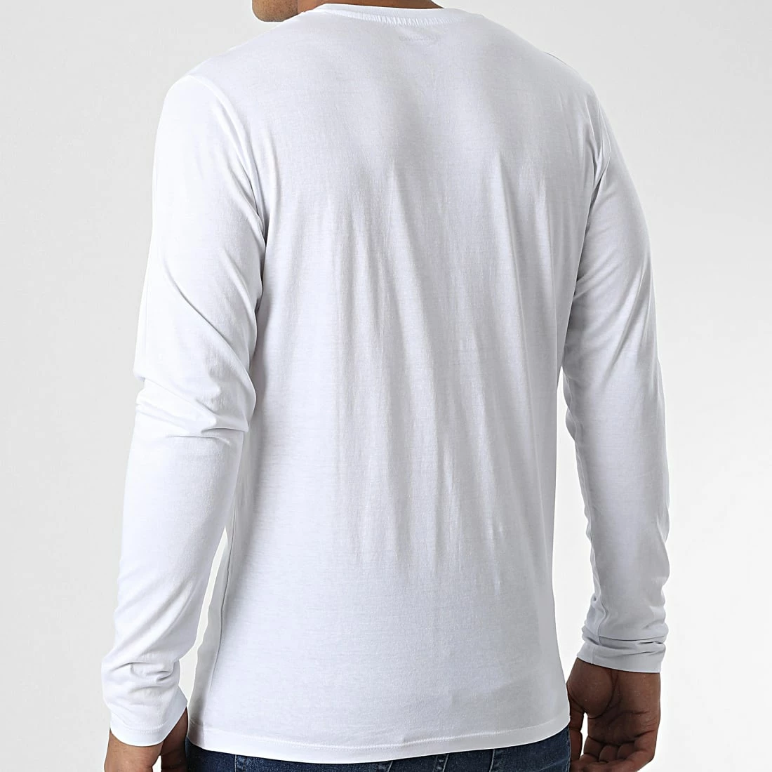 Bon marché 🎉 Tee 👚 Shirt Manches Longues Jerrys 12222085 Blanc de Jack And Jones 🌟 4 Bon marché 🎉 Tee 👚 Shirt Manches Longues Jerrys 12222085 Blanc de Jack And Jones 🌟 – Image 4