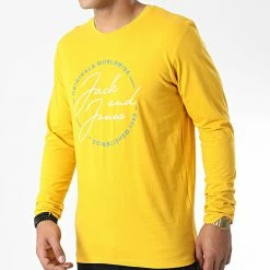 Top 10 🛒 Tee 👕 Shirt Manches Longues Jerrys 12222085 Jaune de Jack And Jones 🧨 -Jack And Jones Soldes jack and jones 326507 12222085 GOLDEN ROD BIG 20220706T161936 03