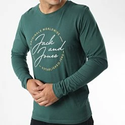 Vente flash 😍 Tee 👕 Shirt Manches Longues Jerrys 12222085 Vert de Jack And Jones ⭐ -Jack And Jones Soldes jack and jones 326508 12222085 TREKKING GREEN BIG 20220706T161526 03