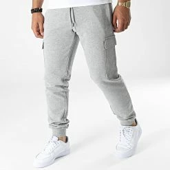 Tout neuf ⭐ Pantalon Jogging Gordon Cargo 12212170 Gris Chiné de Jack And Jones 🛒