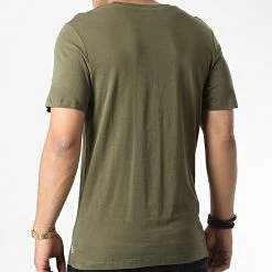 Acheter 🧨 Tee 👚 Shirt Organic Basic 12156101 Vert Kaki de Jack And Jones 🔔 -Jack And Jones Soldes jack and jones 326511 12156101 OLIVE NIGHT 20220706T161905 04