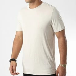 Le moins cher ❤️ Tee 👕 Shirt Organic Basic 12156101 Beige de Jack And Jones 🎉