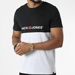 Grosses soldes ✨ Tee 👚 Shirt Corp Block Gris Chiné Noir de Jack And Jones 🎁 -Jack And Jones Soldes jack and jones 326804 12213332 TAP SHOE 20220817T093556 03
