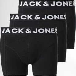 Sortie 😍 Lot De 3 Boxers Enfant Sense Noir de Jack And Jones 😉