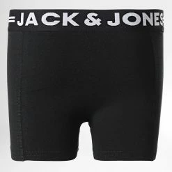 Sortie 😍 Lot De 3 Boxers Enfant Sense Noir de Jack And Jones 😉 -Jack And Jones Soldes jack and jones 326812 12149293 BLACK BLACK WASI 20220906T144729 03