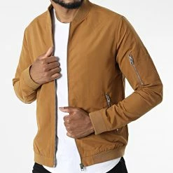 Bon marché 🔔 Veste Bomber Rush Camel de Jack And Jones 😍