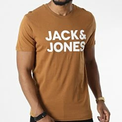 Tout neuf 👍 Tee 👚 Shirt Corp Logo Camel de Jack And Jones 🧨 -Jack And Jones Soldes jack and jones 326984 12151955 RUBBER 20220817T093911 03