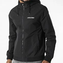 Offres ⌛ Veste Zippée Capuche Rush Noir de Jack And Jones 😍