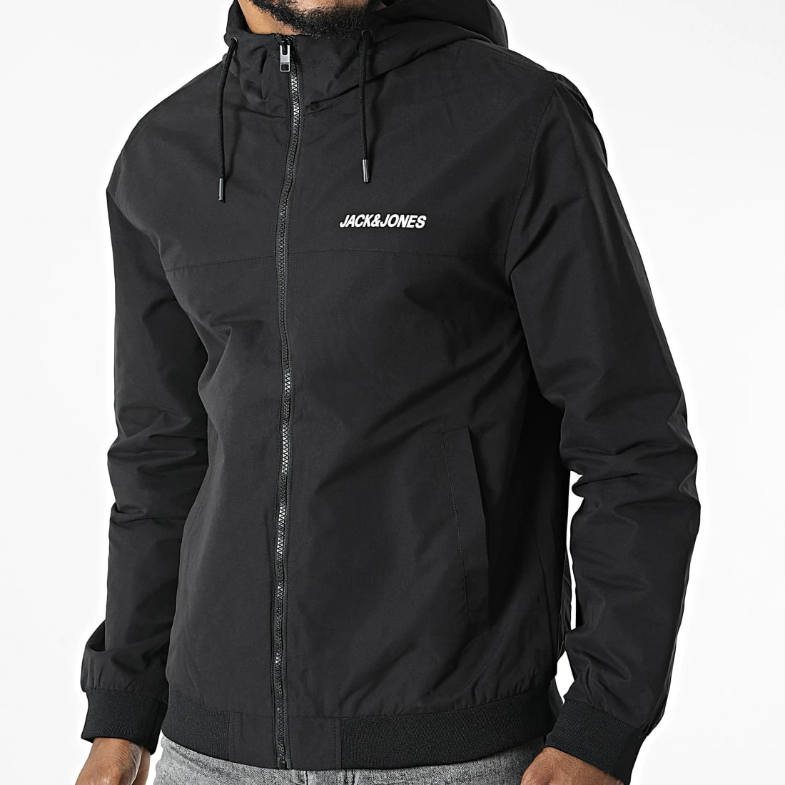 Offres ⌛ Veste Zippée Capuche Rush Noir de Jack And Jones 😍 1 Offres ⌛ Veste Zippée Capuche Rush Noir de Jack And Jones 😍