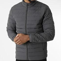 Budget 🎁 Doudoune Recycle Gris de Jack And Jones ⌛ -Jack And Jones Soldes jack and jones 327011 12211129 ASPHALT 20220817T094108 03