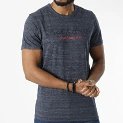 Bon marché ✨ Tee 👕 Shirt Berg Upscaled 12216272 Bleu Marine Chiné de Jack And Jones 😀 -Jack And Jones Soldes jack and jones 327077 12216272 NAVY BLAZER MEL 20220708T113917 03