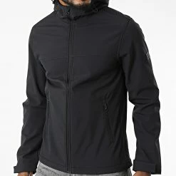 Sortie 🎉 Veste Zippée Capuche Marvin 12212363 Noir de Jack And Jones ❤️