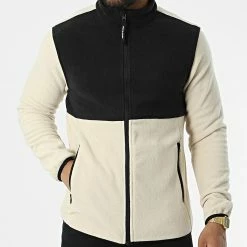 Remise 🧨 Veste Polaire Zippée Hyper Beige Noir de Jack And Jones 👏 -Jack And Jones Soldes jack and jones 327558 12221282 MOONBEAM 20220711T155450 03