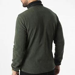 Remise ❤️ Veste Polaire Zippée Hyper Vert Kaki Noir de Jack And Jones 👍 -Jack And Jones Soldes jack and jones 327561 12221282 ROSIN 20220711T155613 04