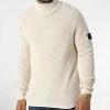 Promo 🔥 Pull Col Roulé Classic Waffle Beige de Jack And Jones 🔥