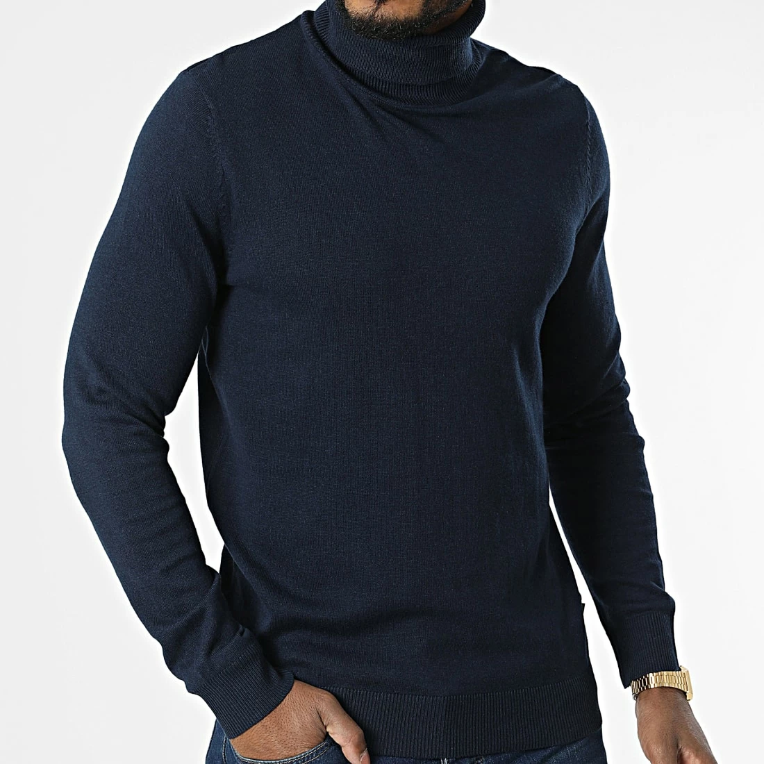 Budget 💯 Pull Col Roulé Emil Bleu Marine de Jack And Jones 💯 3 Budget 💯 Pull Col Roulé Emil Bleu Marine de Jack And Jones 💯 – Image 3