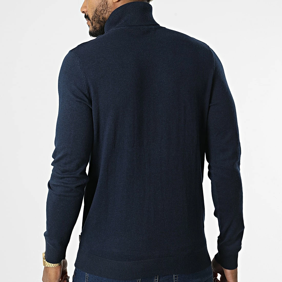 Budget 💯 Pull Col Roulé Emil Bleu Marine de Jack And Jones 💯 4 Budget 💯 Pull Col Roulé Emil Bleu Marine de Jack And Jones 💯 – Image 4