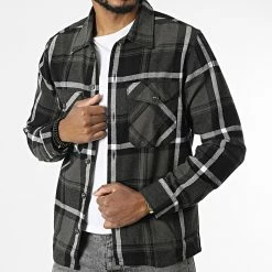 Budget 🔔 Surchemise A Carreaux Jay Gris Noir de Jack And Jones 🔥