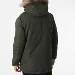 Bon marché 🌟 Parka Capuche Fourrure Craft Vert Kaki de Jack And Jones ❤️ -Jack And Jones Soldes jack and jones 328723 12211773 ROSIN 20220722T162900 04