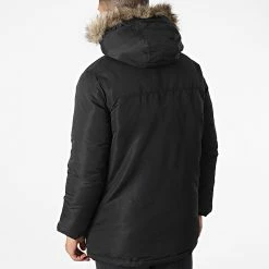 Tout neuf 😍 Parka Capuche Fourrure Craft Noir de Jack And Jones 👍 -Jack And Jones Soldes jack and jones 328726 12211773 BLACK 20220725T155320 04