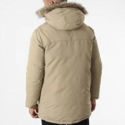 Tout neuf 😉 Parka Capuche Fourrure Craft Beige de Jack And Jones 🔥 -Jack And Jones Soldes jack and jones 328732 12211773 ELMWOOD 20220722T162916 04