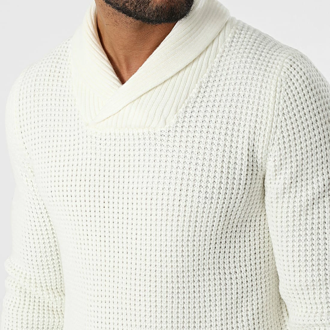 Vente flash 🌟 Pull Col Amplified Nick Beige Clair de Jack And Jones 😉 2 Vente flash 🌟 Pull Col Amplified Nick Beige Clair de Jack And Jones 😉 – Image 2